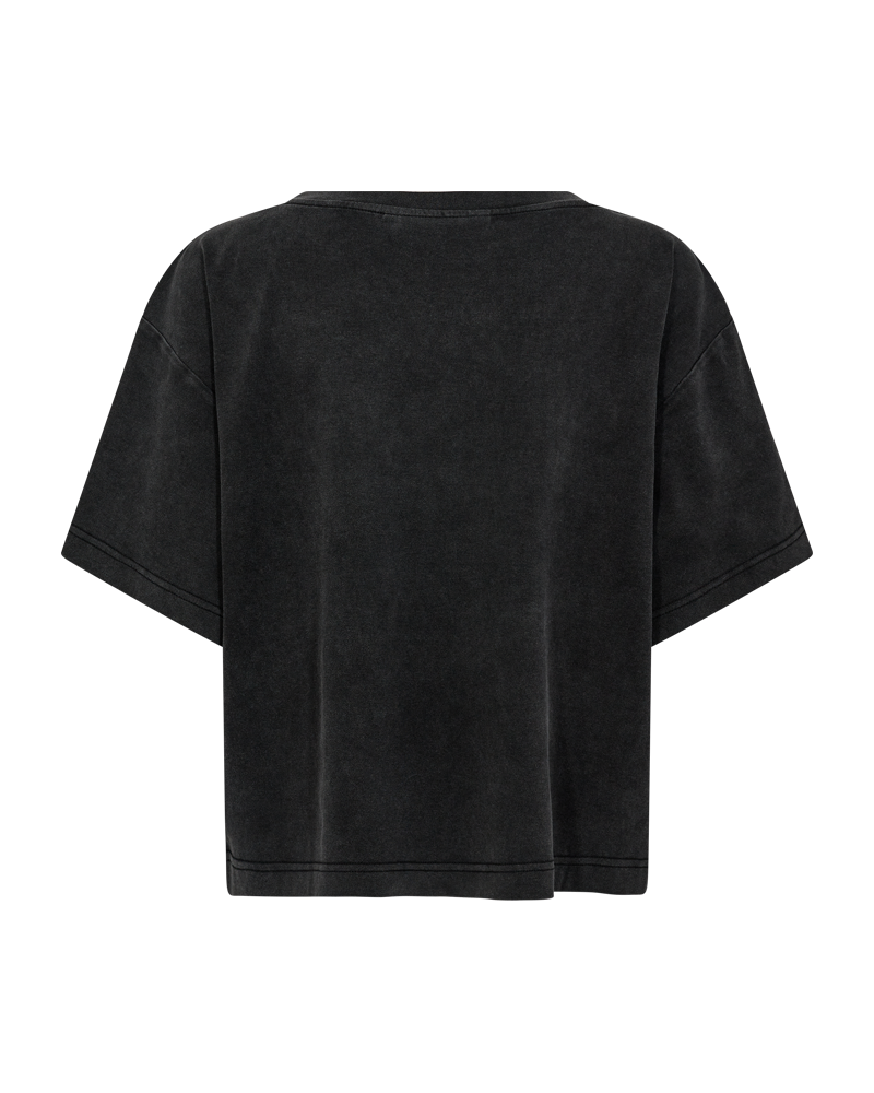 CMMUSE - T-SHIRT MED SIMILISTEN I SORT