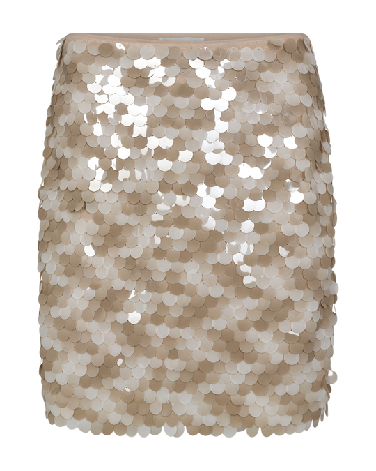 CMSEQUINCE - NEDERDEL MED PAILLETTER I BEIGE
