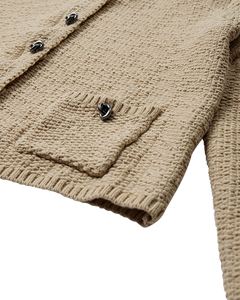 CMFIONA - STRIKKET CARDIGAN I BEIGE