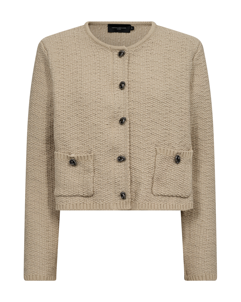 CMFIONA - STRIKKET CARDIGAN I BEIGE