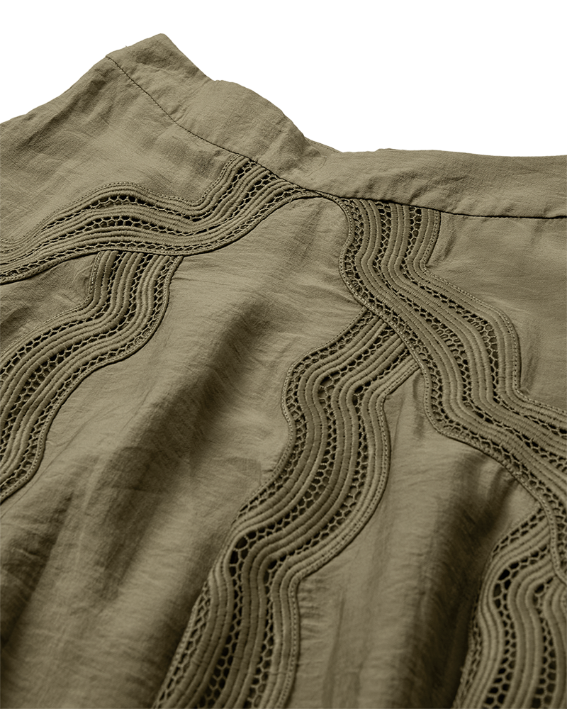 CMCOLE - NEDERDEL MED BLONDER I GRØN