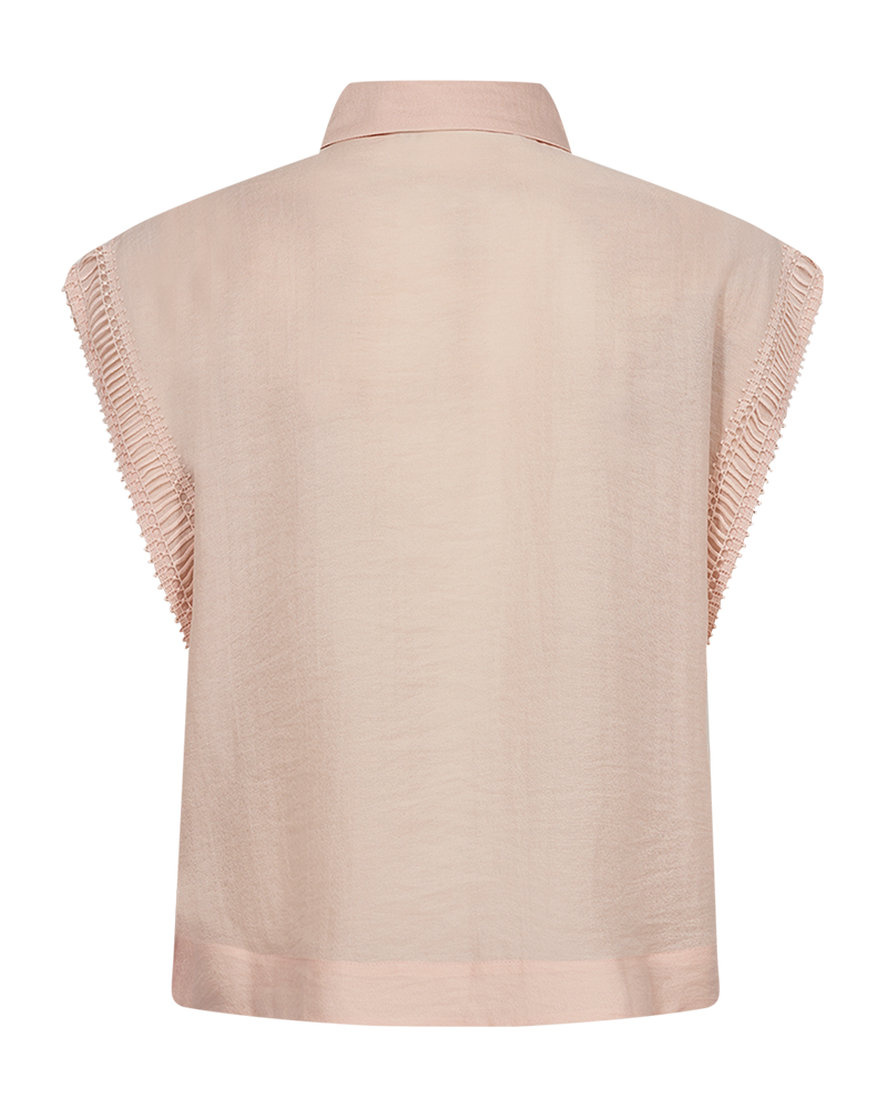 CMMOLLY - SKJORTE MED CUT-AND-SEW BLONDER I PUDDER