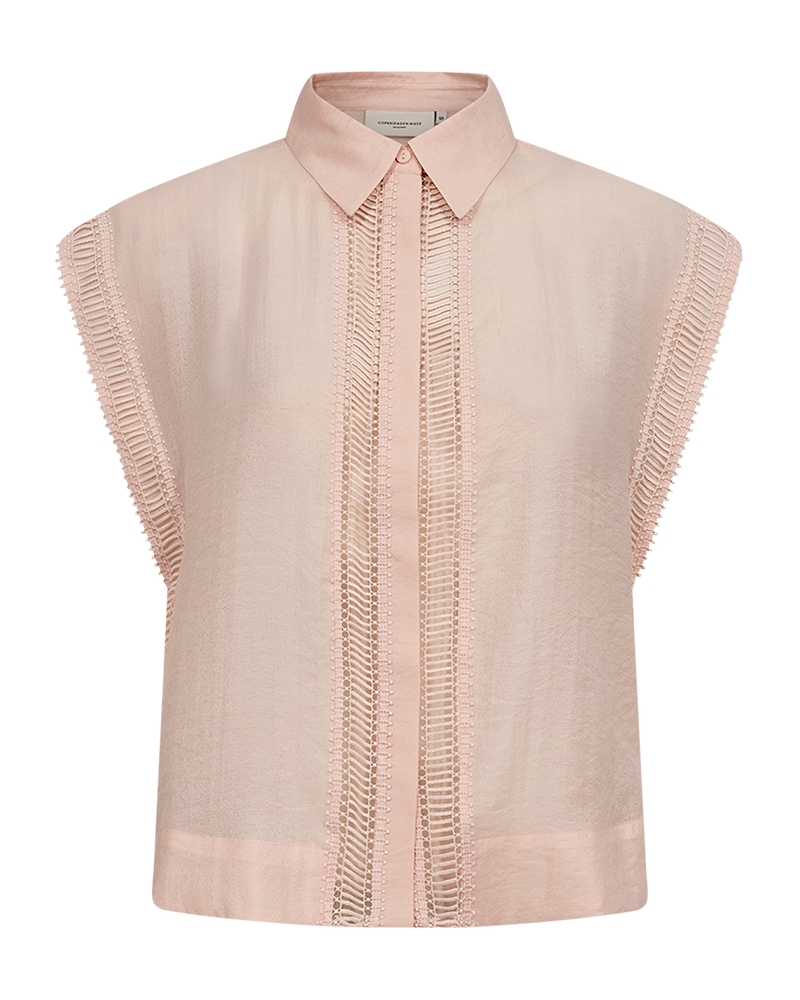 CMMOLLY - SKJORTE MED CUT-AND-SEW BLONDER I PUDDER