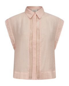 CMMOLLY - SKJORTE MED CUT-AND-SEW BLONDER I PUDDER