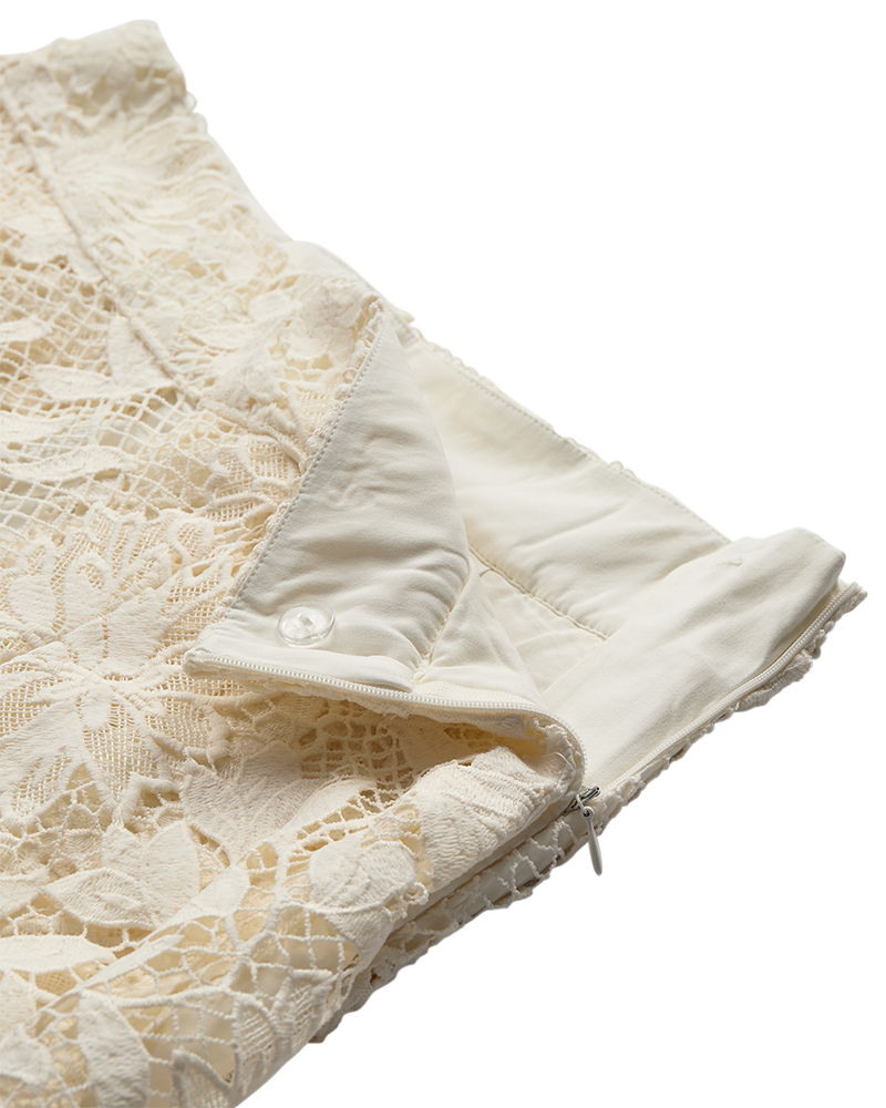 CMLARAH - NEDERDEL MED ALLOVER BLONDER I RÅHVID