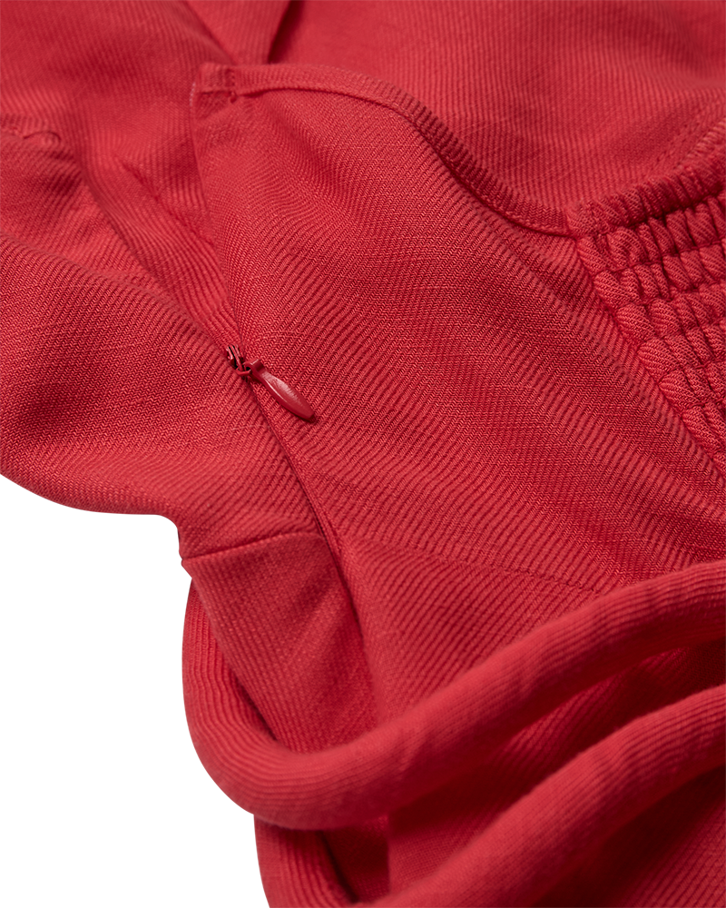 CMNATULI - KJOLE MED HALTERNECK I RØD