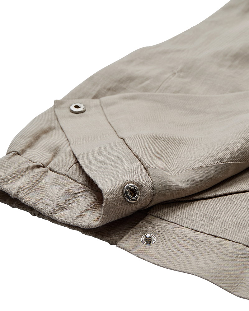 CMNATULI - KORT VEST MED ELASTIKKANT I BEIGE