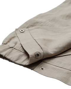 CMNATULI - KORT VEST MED ELASTIKKANT I BEIGE