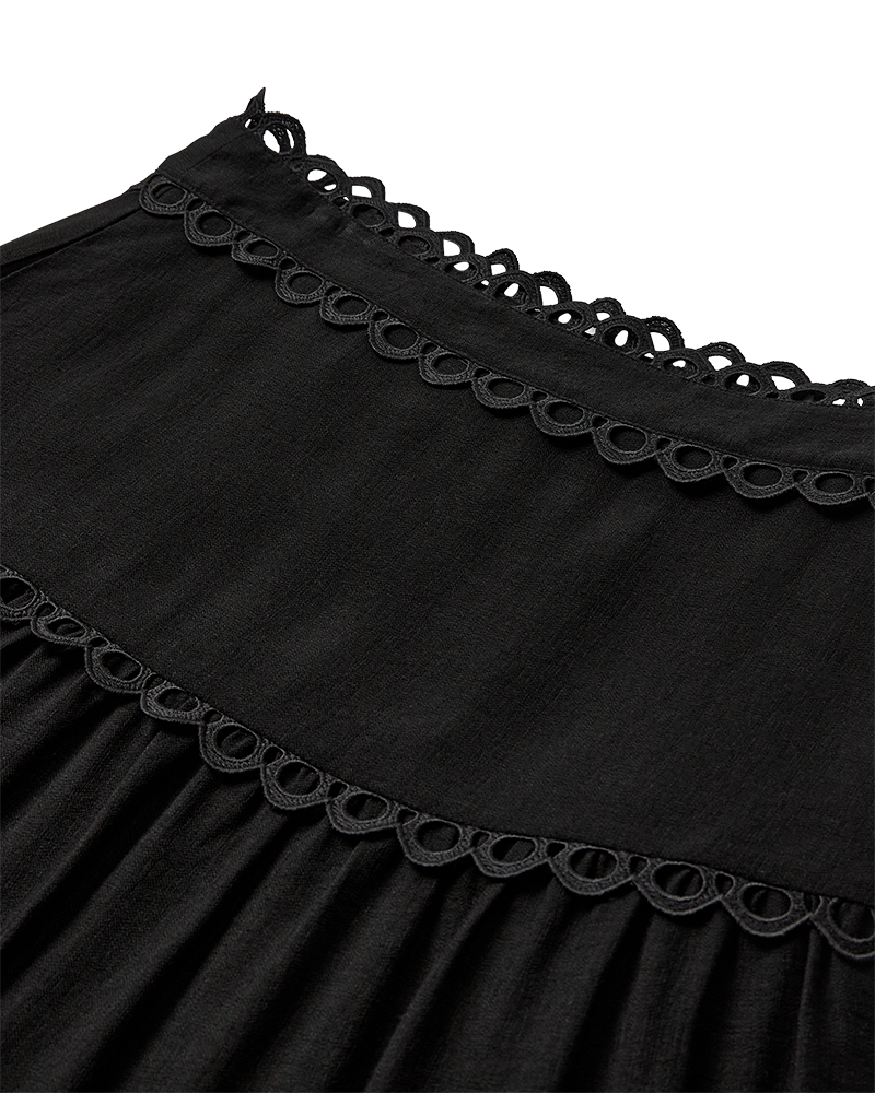 CMASLEAH - NEDERDEL MED CUT-AND-SEW BLONDER I SORT