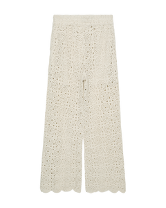 CMCROCHET - BUKSER MED HÆKLET MØNSTER I BEIGE