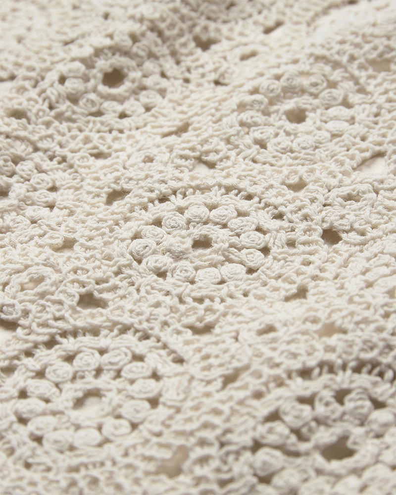 CMCROCHET - BUKSER MED HÆKLET MØNSTER I BEIGE