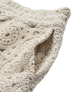 CMCROCHET - BUKSER MED HÆKLET MØNSTER I BEIGE