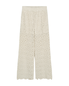 CMCROCHET - BUKSER MED HÆKLET MØNSTER I BEIGE