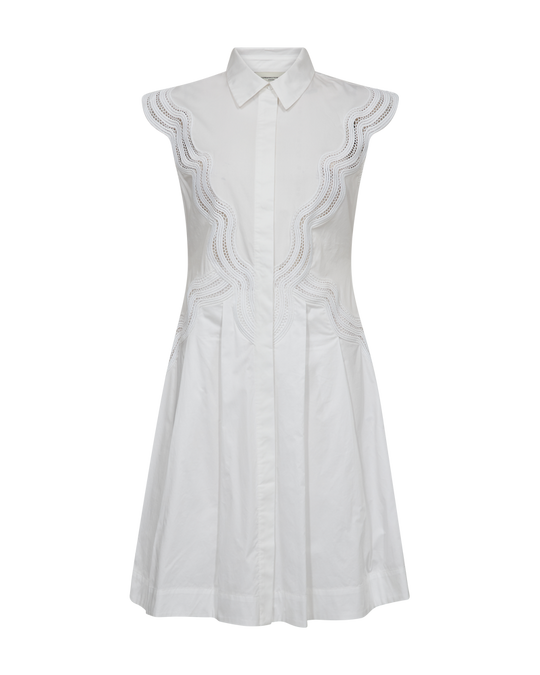 CMSHIRLEY - SKJORTEKJOLE MED CUT-AND-SEW BLONDER I HVID