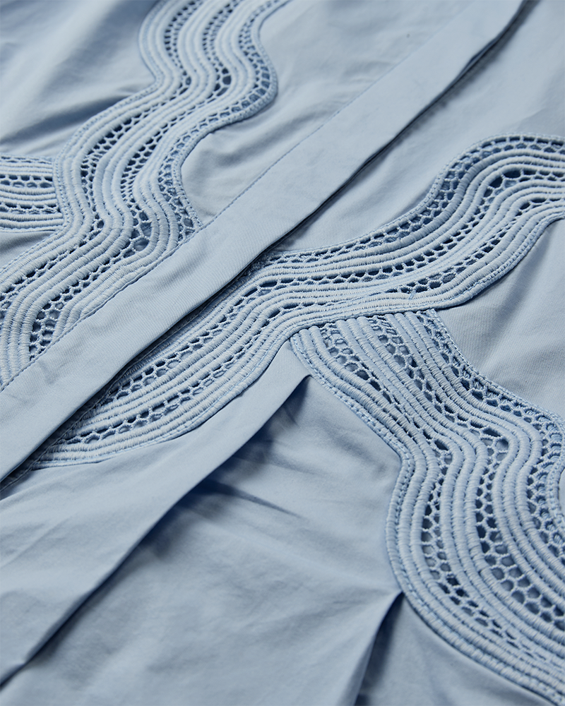 CMSHIRLEY - SKJORTEKJOLE MED CUT-AND-SEW BLONDER I BLÅ