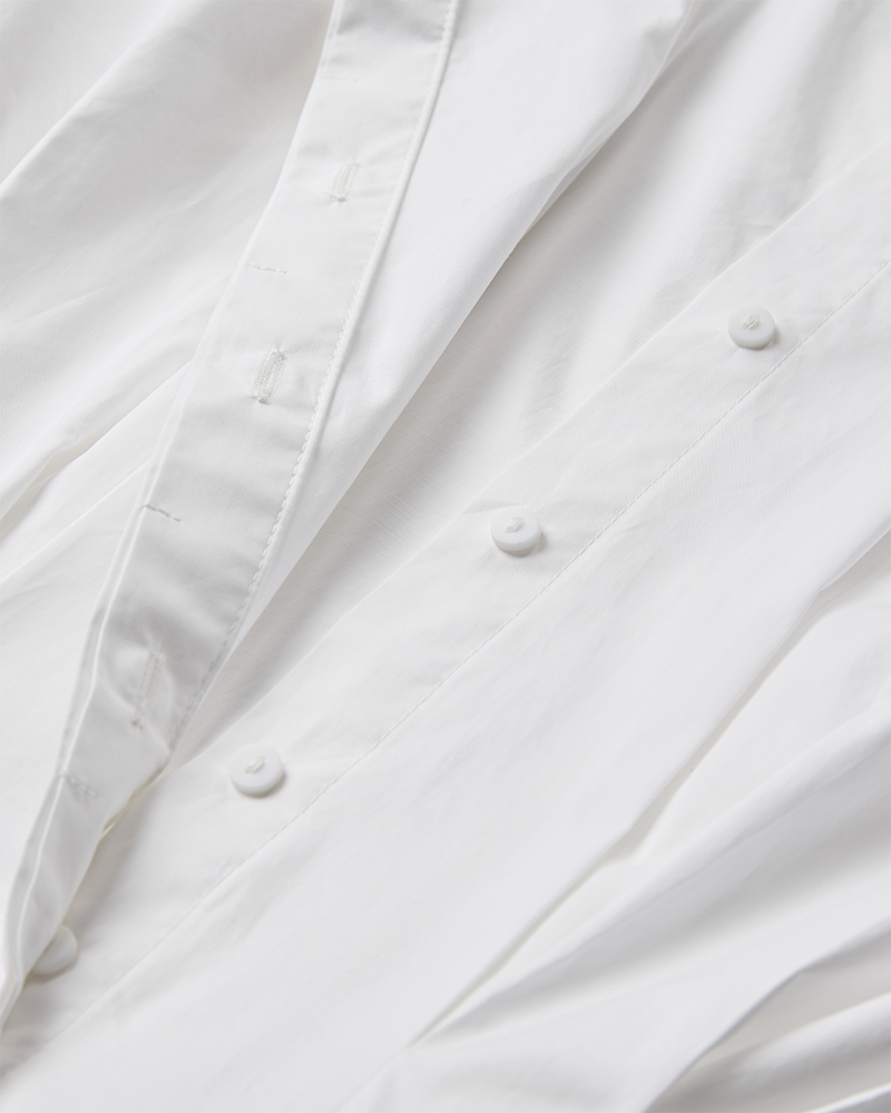 CMSHIRLEY - KORT SKJORTEKJOLE I HVID