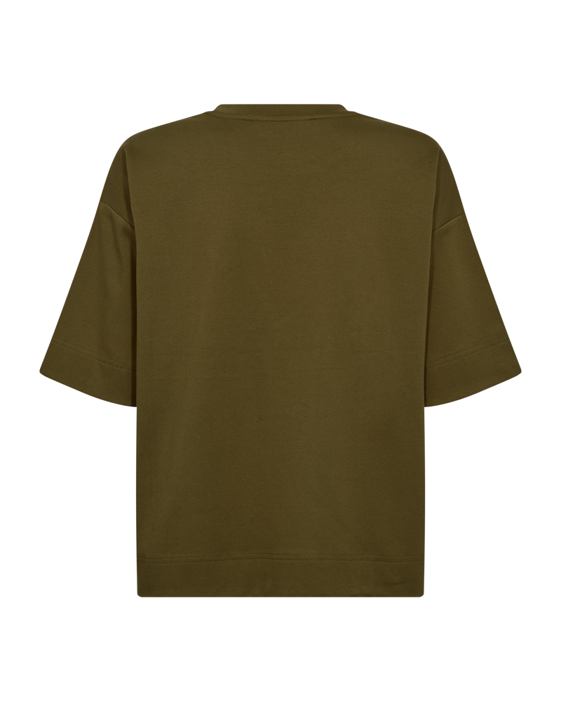 CMMUSE - T-SHIRT I KHAKIGRØN