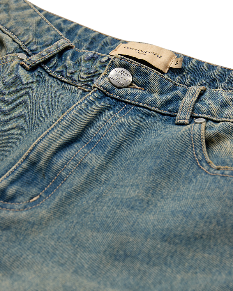 CMJEANNE - HØJTALJEDE JEANS I BLÅ