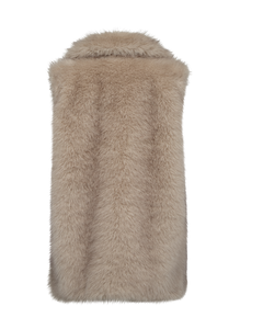 CMPLUSHY - FAUX FUR VEST I BEIGE