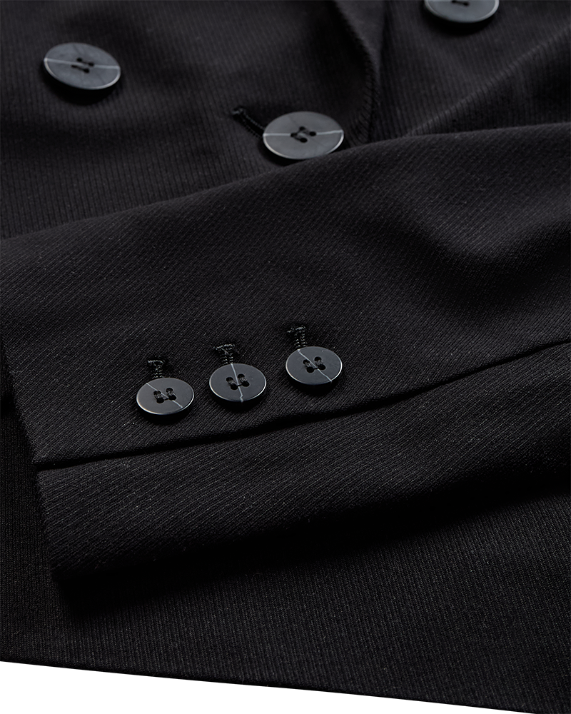 CMTAILOR - DOBBELTRADET KORT BLAZER I SORT