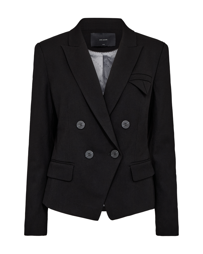 CMTAILOR - DOBBELTRADET KORT BLAZER I SORT