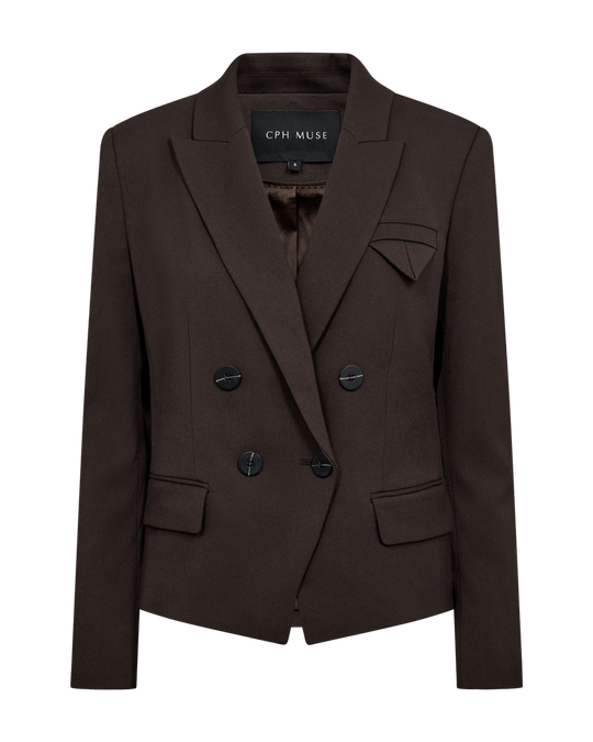 CMTAILOR - DOBBELTRADET BLAZER I BRUN