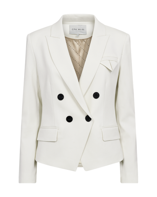 CMTAILOR - DOBBELTRADET KORT BLAZER I RÅHVID