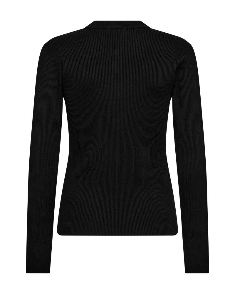 CMVERAN - PULLOVER MED KNAPPER I SORT