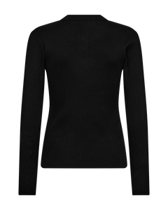 CMVERAN - PULLOVER MED KNAPPER I SORT
