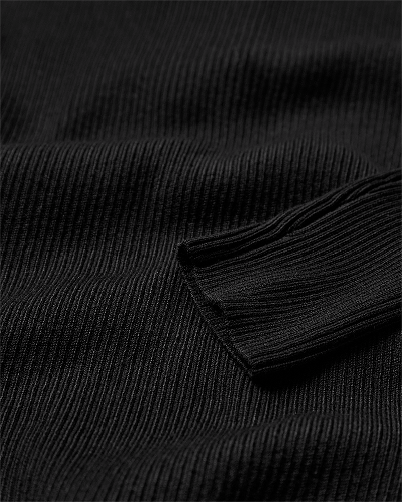 CMVERAN - PULLOVER MED KNAPPER I SORT