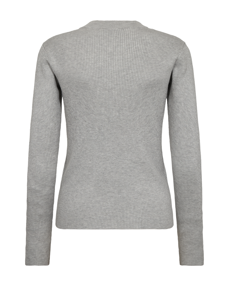 CMVERA - PULLOVER MED KNAPPER I GRÅ