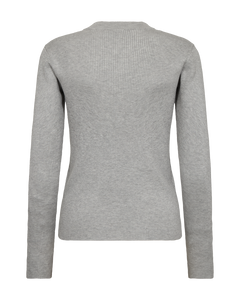 CMVERA - PULLOVER MED KNAPPER I GRÅ
