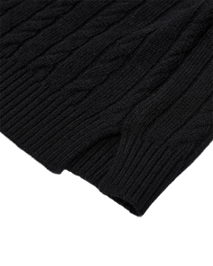 CMCASHMERE - PULLOVER MED LOGODETALJE I SORT