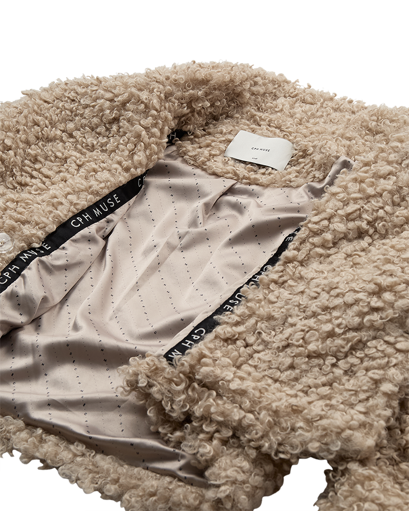 CMCURLY - JAKKE I BEIGE