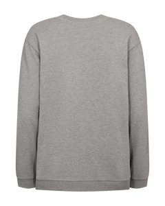 CMELVA - SWEATSHIRT MED LOGODETALJE I GRÅ