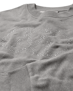 CMELVA - SWEATSHIRT MED LOGODETALJE I GRÅ