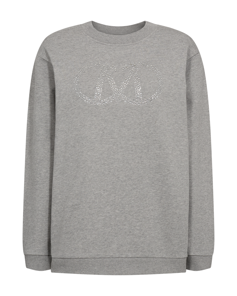 CMELVA - SWEATSHIRT MED LOGODETALJE I GRÅ