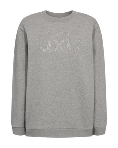 CMELVA - SWEATSHIRT MED LOGODETALJE I GRÅ