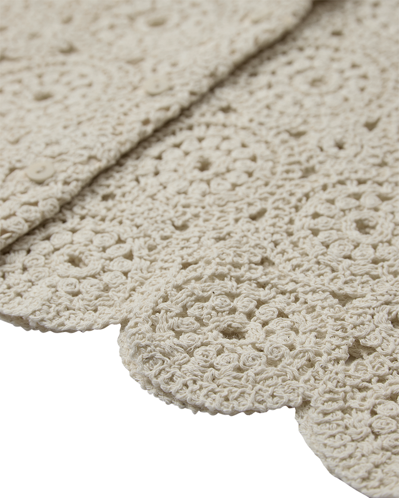 CMCROCHET - HÆKLET SKJORTE I BEIGE