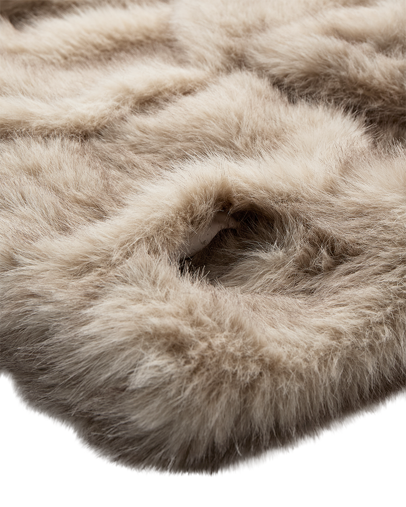 CMPLUSHY - FAUX FUR JAKKE I BEIGE
