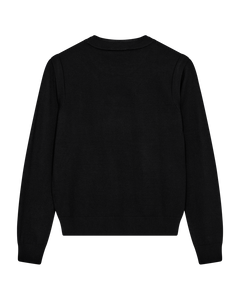 CMVERAN - PULLOVER MED LOGODETALJE I SORT