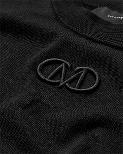 CMVERAN - PULLOVER MED LOGODETALJE I SORT