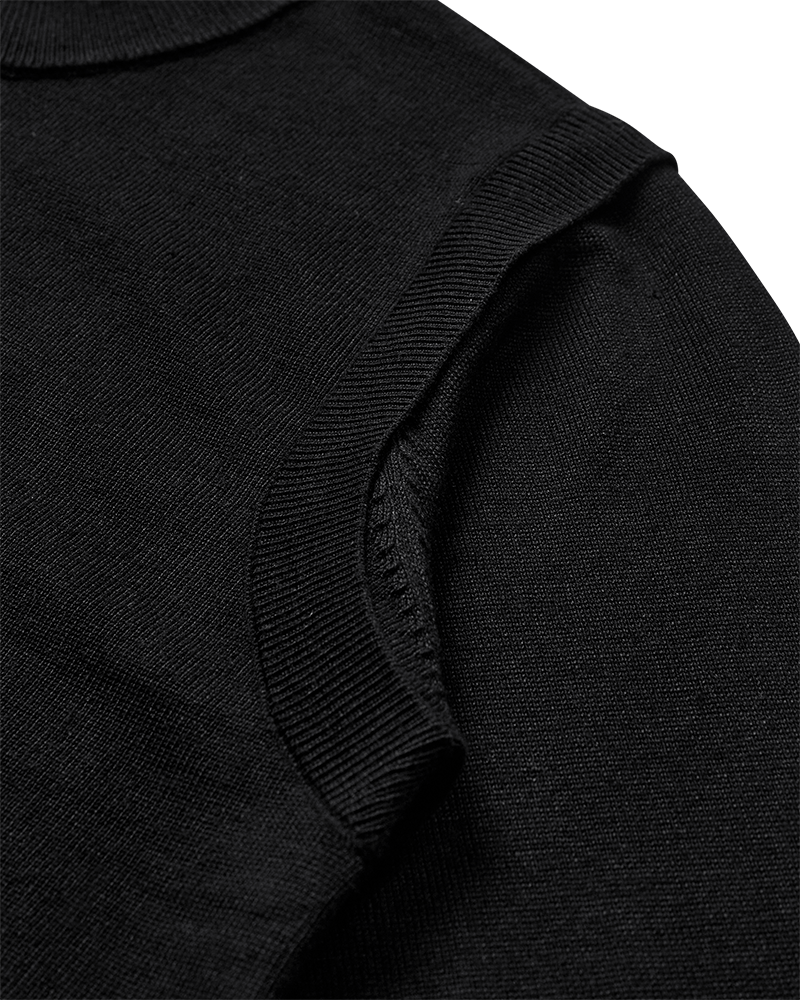 CMVERAN - PULLOVER MED LOGODETALJE I SORT