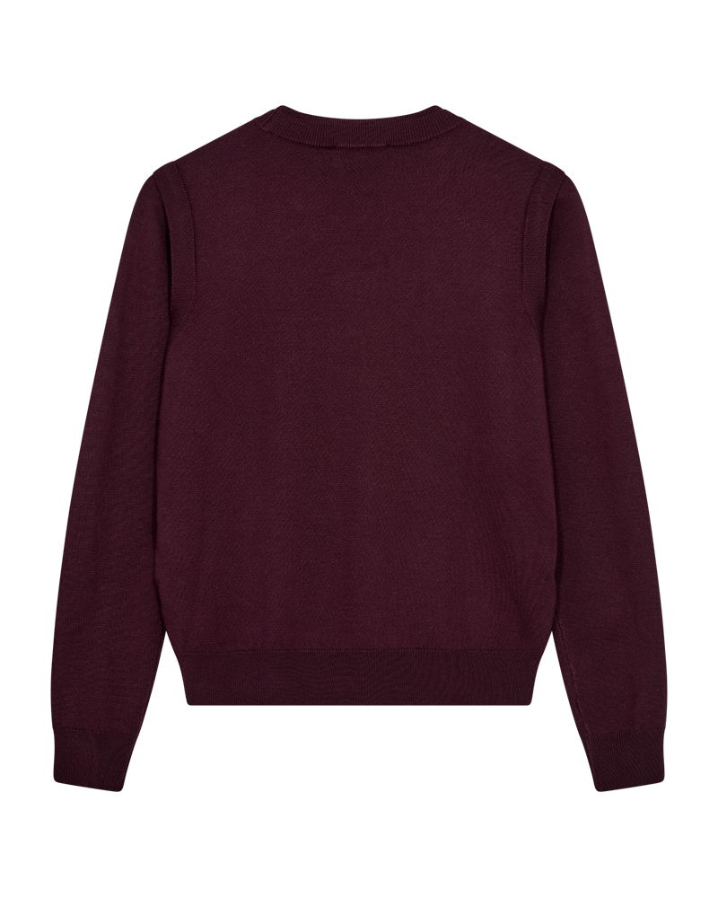 CMVERAN - PULLOVER MED BRODERET LOGO I RØD