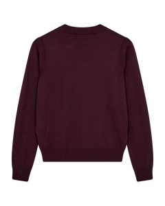 CMVERAN - PULLOVER MED BRODERET LOGO I RØD
