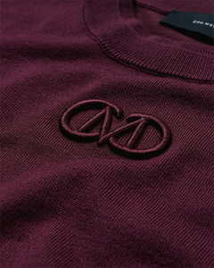 CMVERAN - PULLOVER MED BRODERET LOGO I RØD