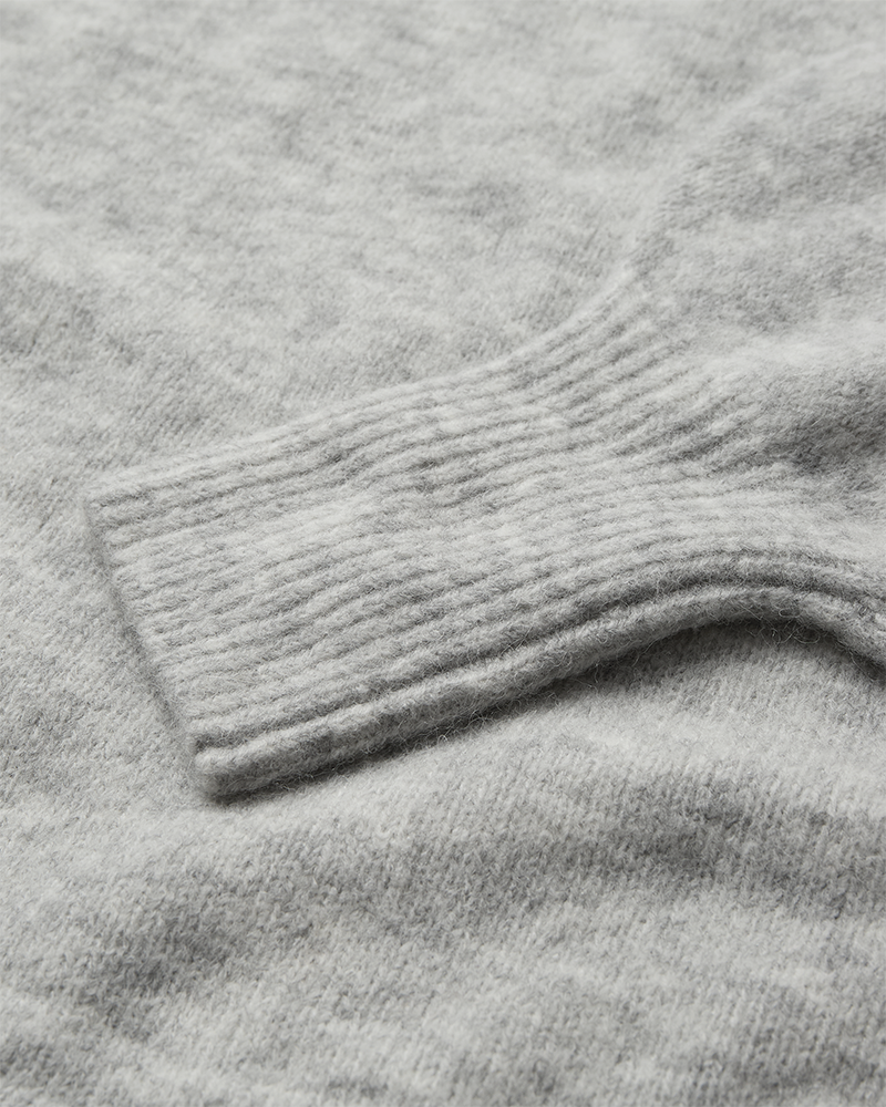 CMIBRA - STRIKKET PULLOVER I GRÅ