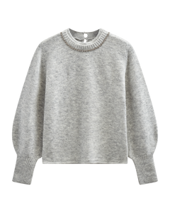 CMIBRA - STRIKKET PULLOVER I GRÅ