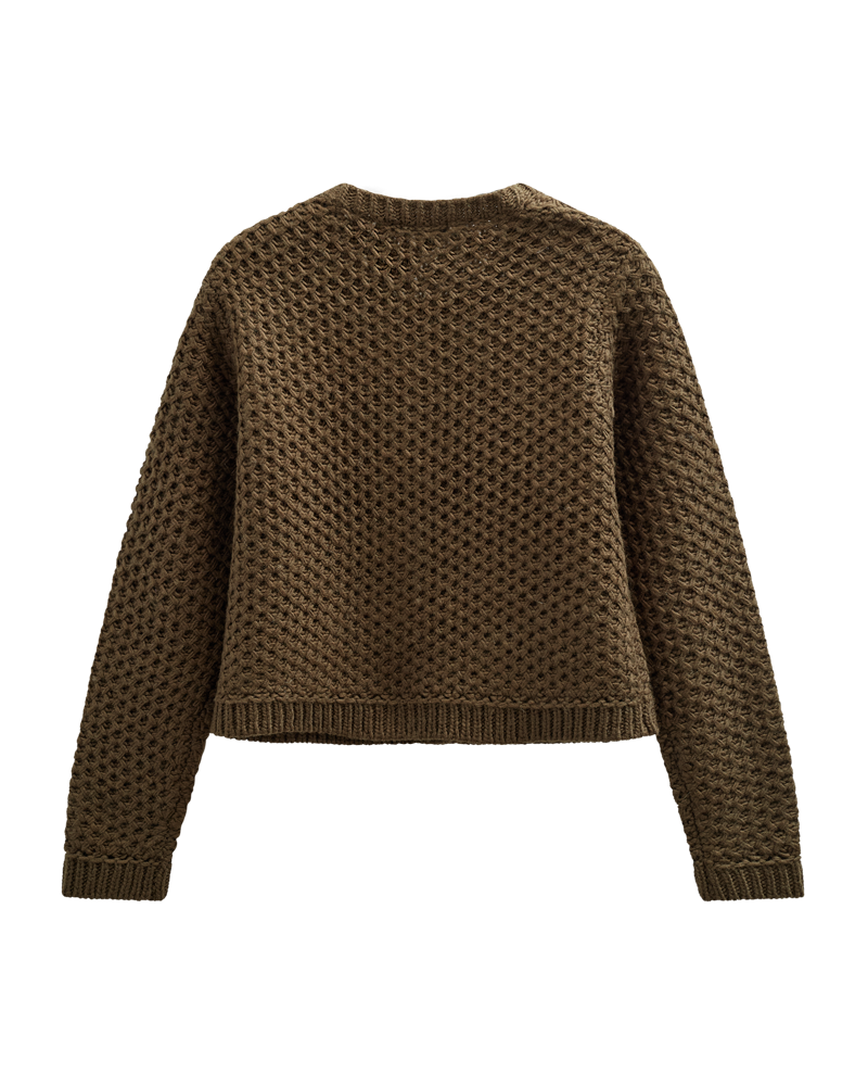 CMCOLETTE - STRIKKET CARDIGAN I GRØN