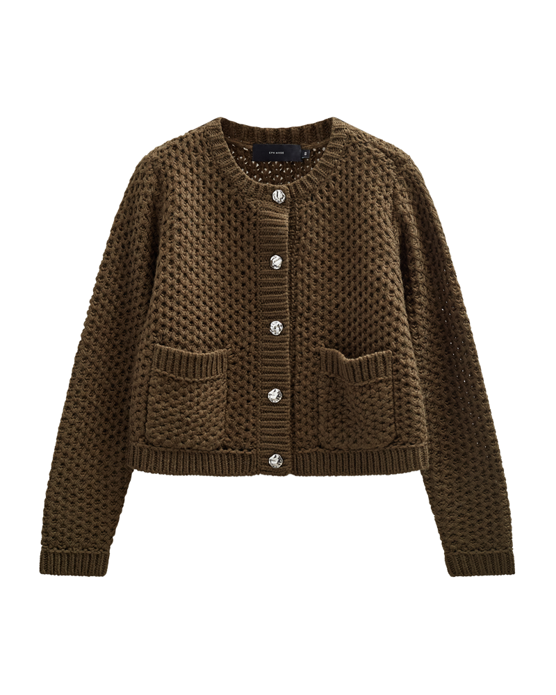 CMCOLETTE - STRIKKET CARDIGAN I GRØN